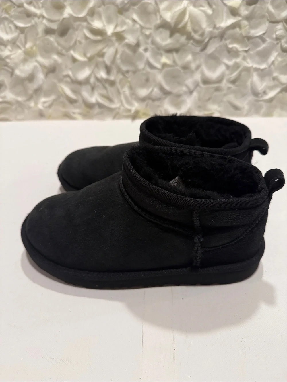 UGG Kids Black Ankle Snow Boots